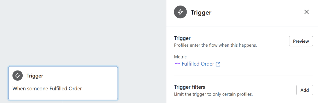 Trigger fulfilled order